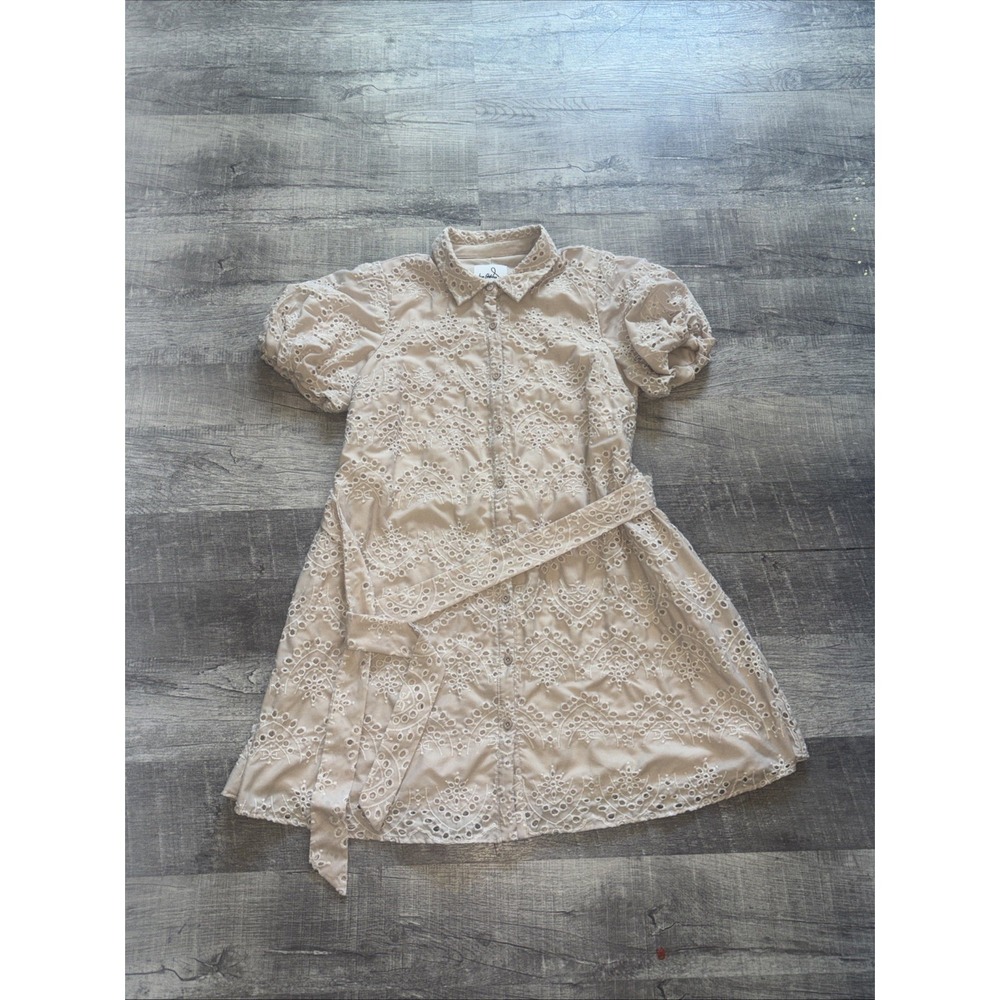 Sam Edelman Puff Sleeve Eyelet Shirtdress